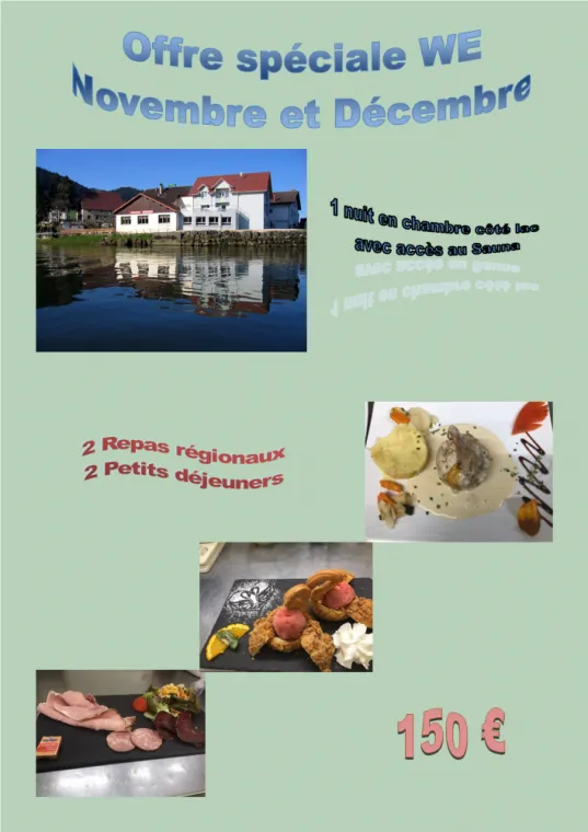 offre spéciale week-end novembre et décembre, Villers-le-Lac, Hôtel-Restaurant Les Cygnes