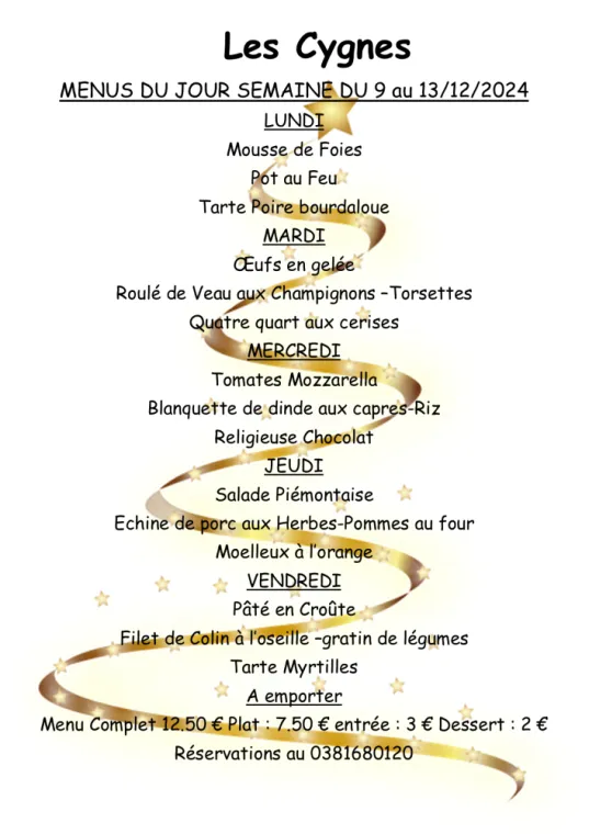 Menus à emporter restaurant villers le lac , Villers-le-Lac, Hôtel-Restaurant Les Cygnes